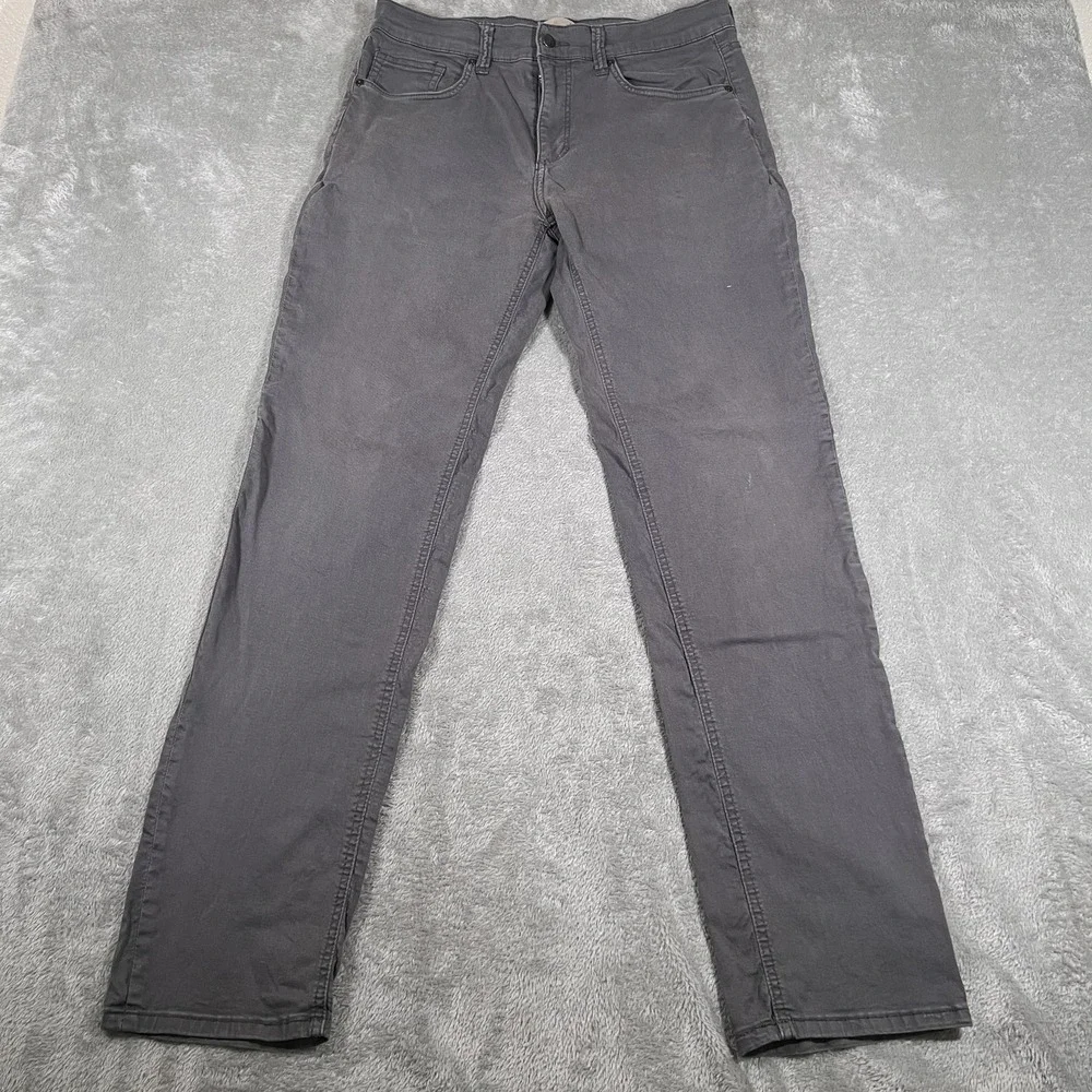 Joes Jeans Mens 34x33 Gray Slim Straight Pants Five Pocket Stretch Classic Style